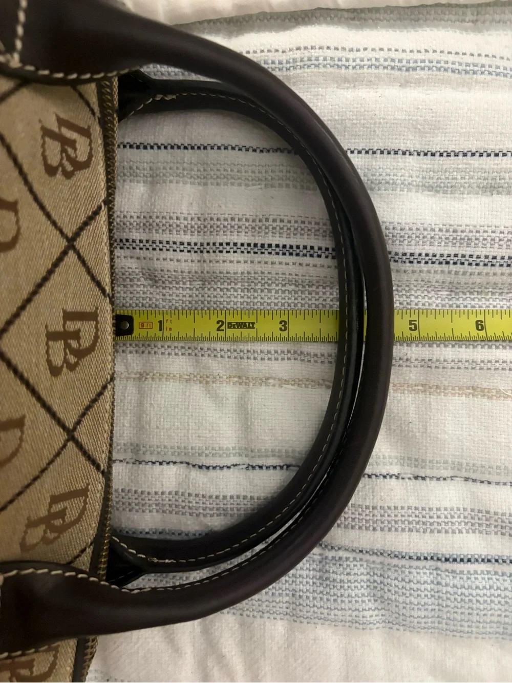 Dooney & Bourke DB Signature Monogram Barrel Satchel Bag- never used